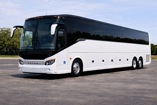 56-passenger charter bus Cheyenne